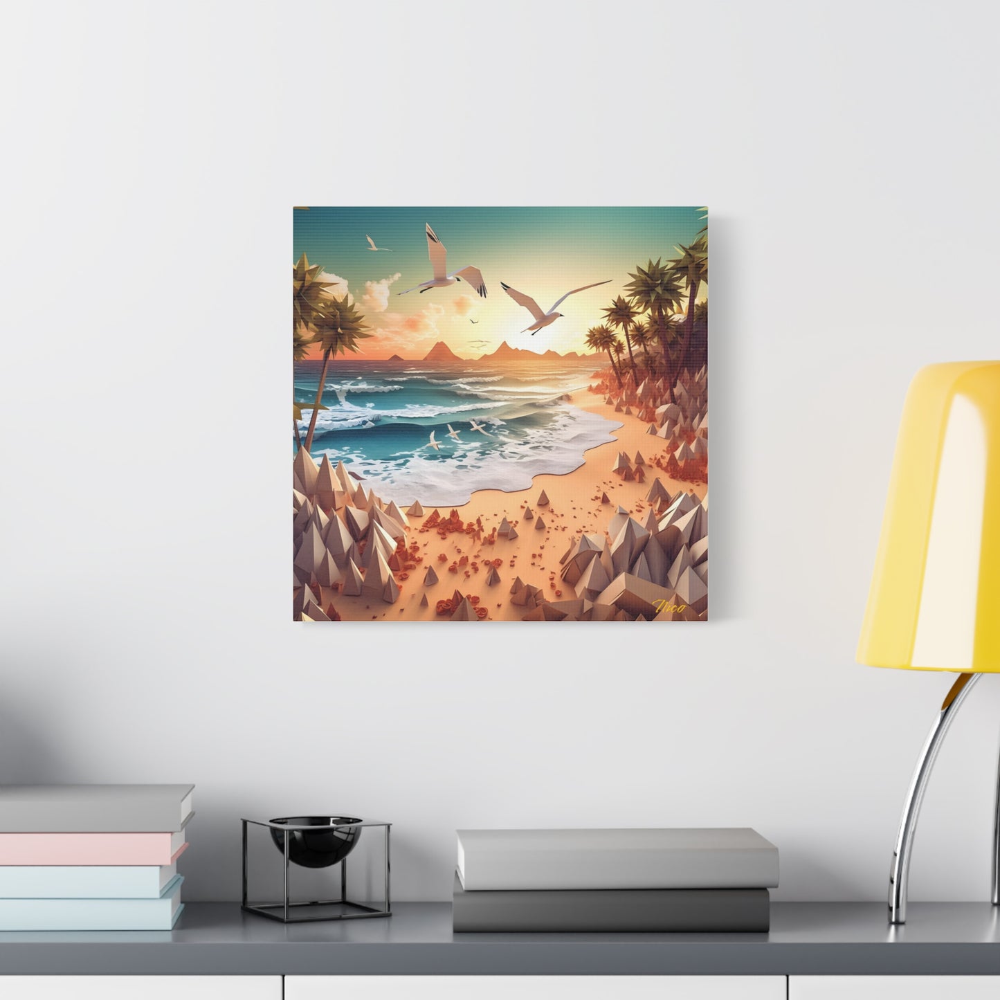 By The Seaside Series Print #4 - Streched Matte Canvas Print, 1.25" Thick