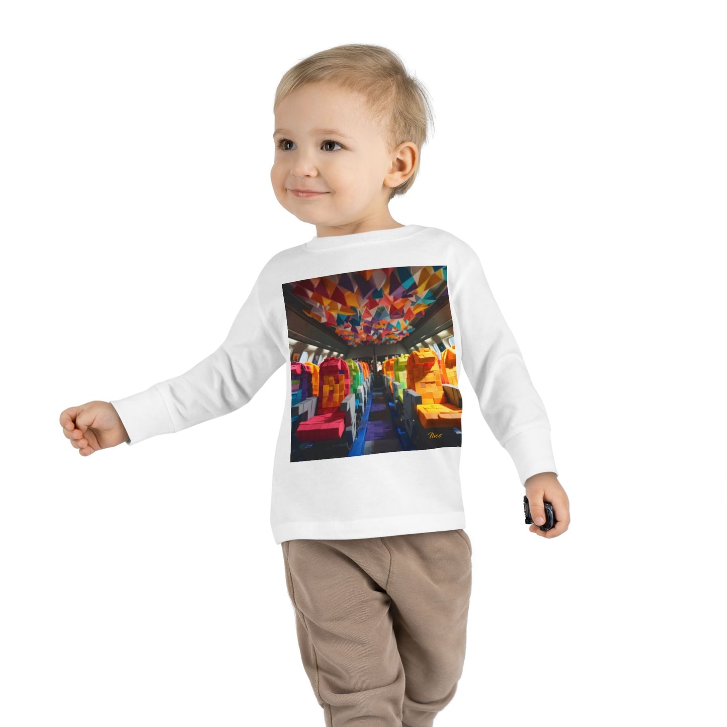 Big Ol' Jet Airliner Series Print #4 Toddler Long Sleeve Tee