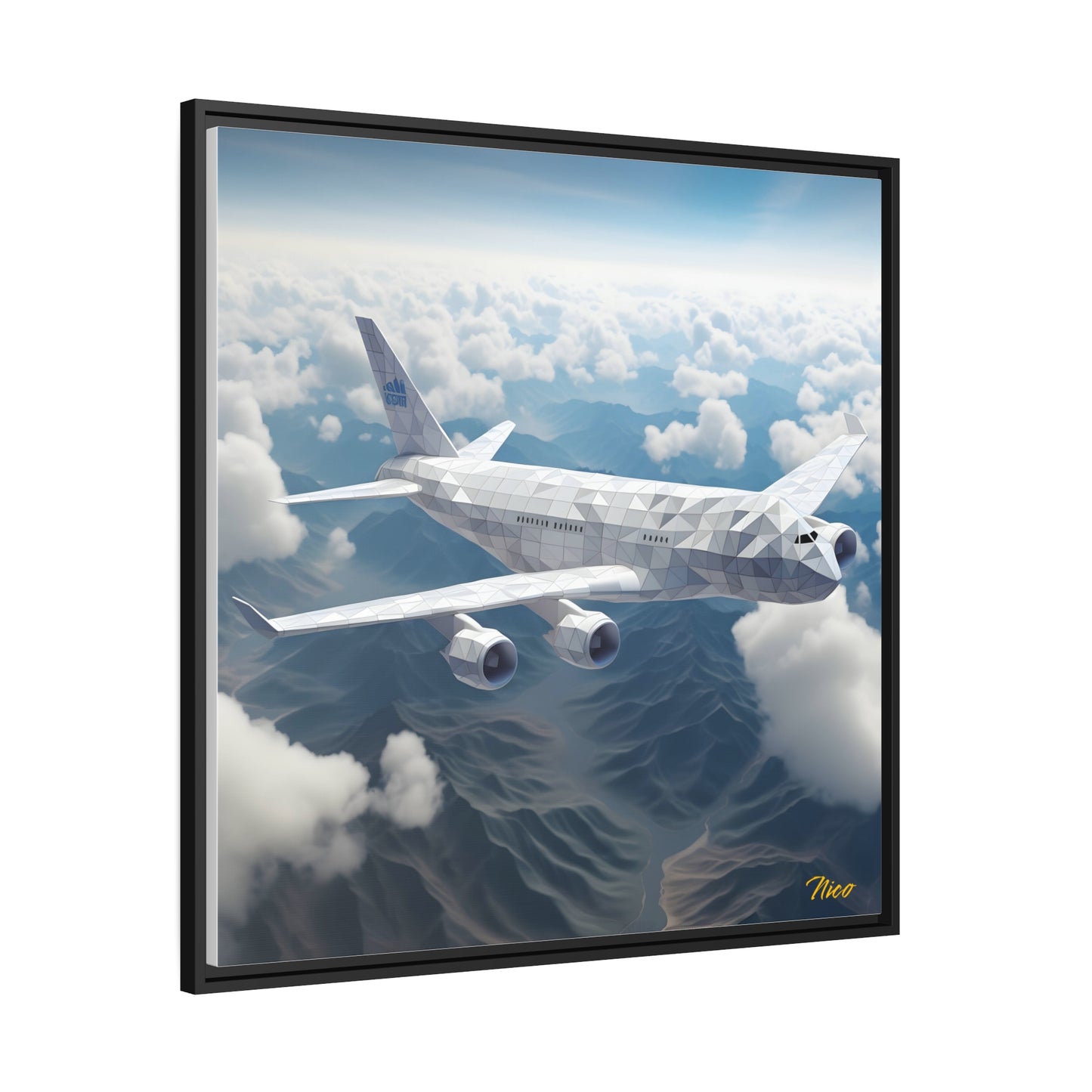 Frequent Flyer Miles Series Print #7 - Black Framed Canvas Print