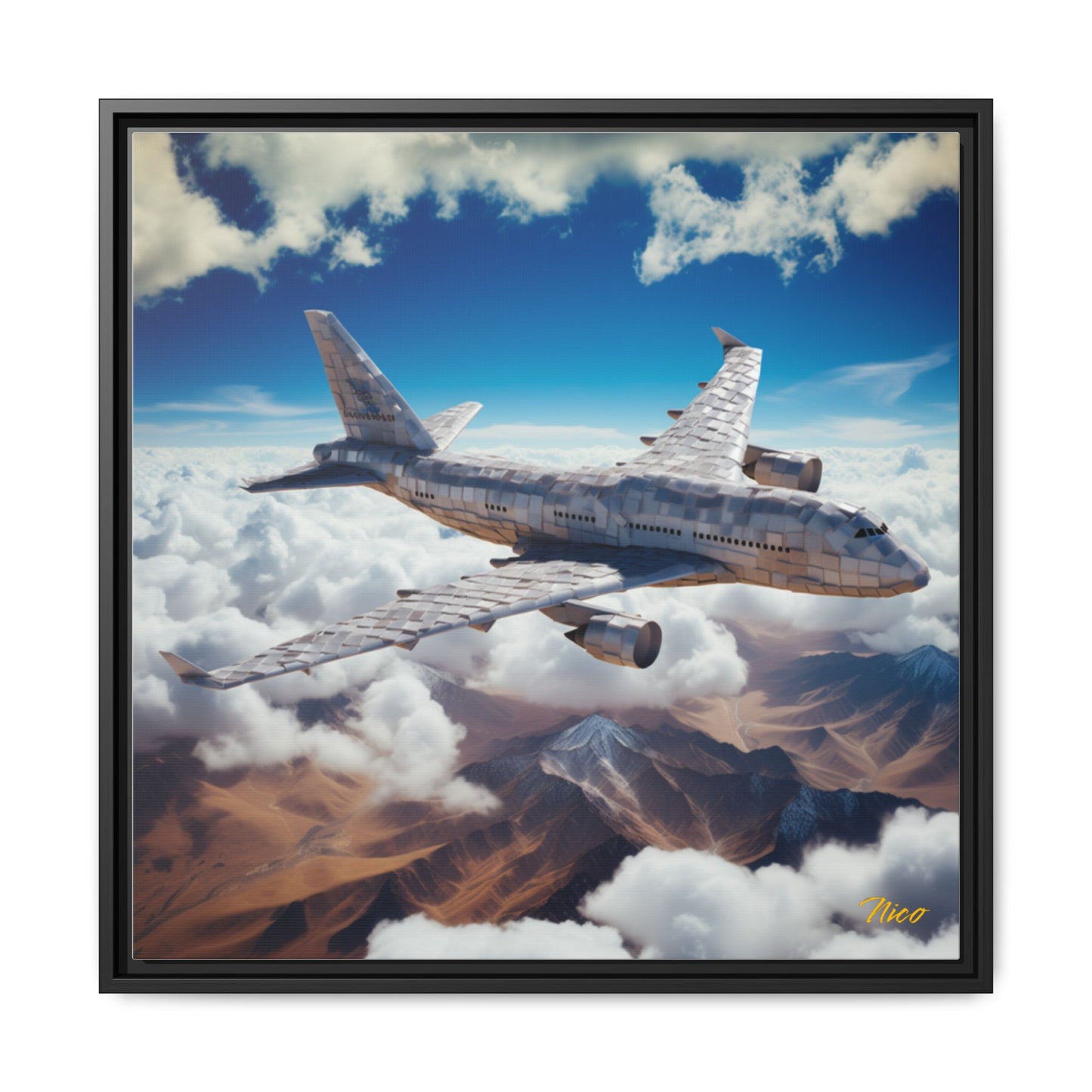 Frequent Flyer Miles Series Print #9 - Black Framed Canvas Print