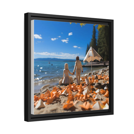 Mountain Lake Series Print #5 - Black Framed Canvas Print