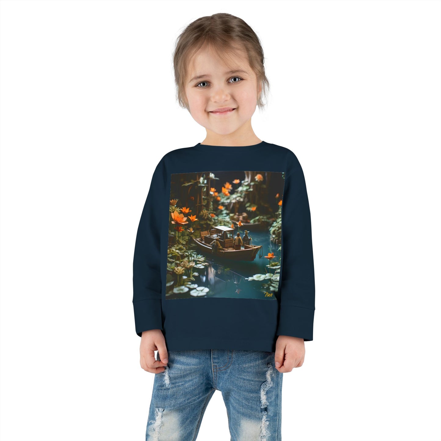 Born On A Bayou Series Print #4 Toddler Long Sleeve Tee