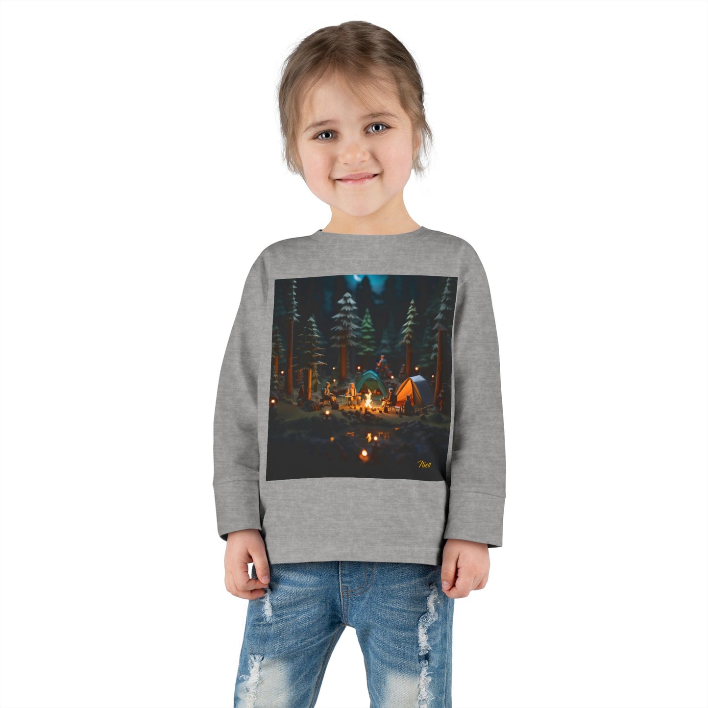 Under The Starry Skies Series Print #3 Toddler Long Sleeve Tee