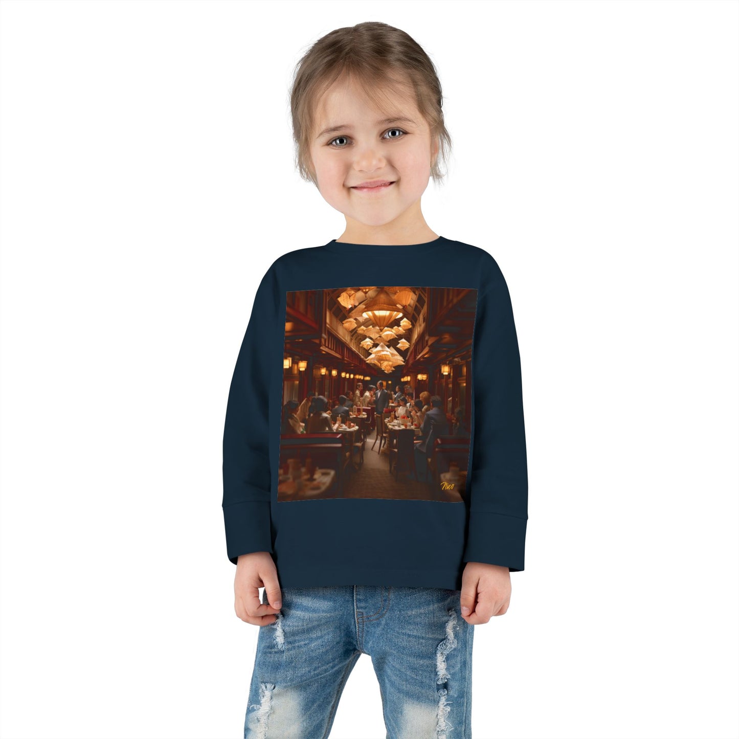 Orient Express Series Print #8 Toddler Long Sleeve Tee