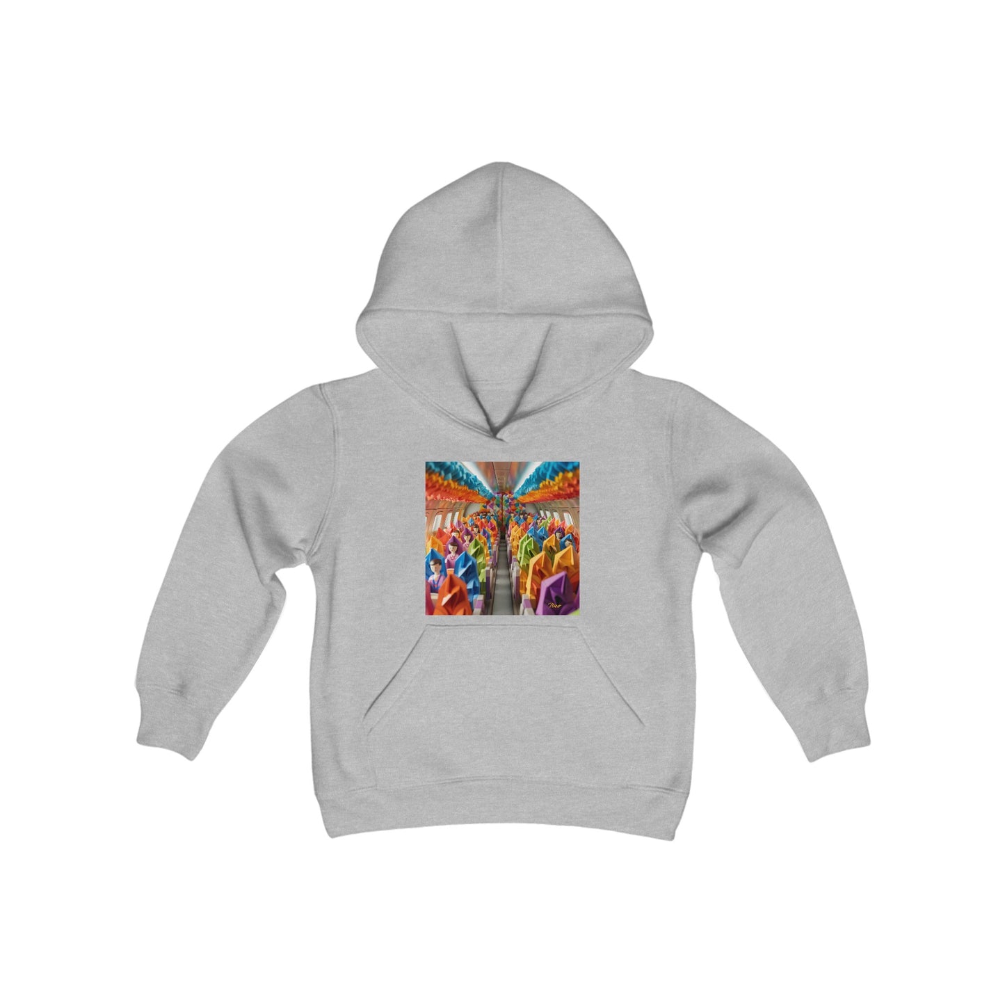 Frequent Flyer Miles Series Print #8 Youth Heavy Blend Hooded Sweatshirt