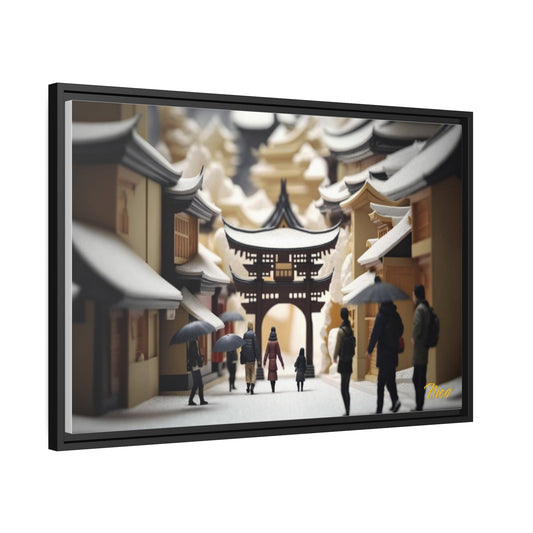 Asian Snow Series Print #8 - Extended Black Framed Canvas Print