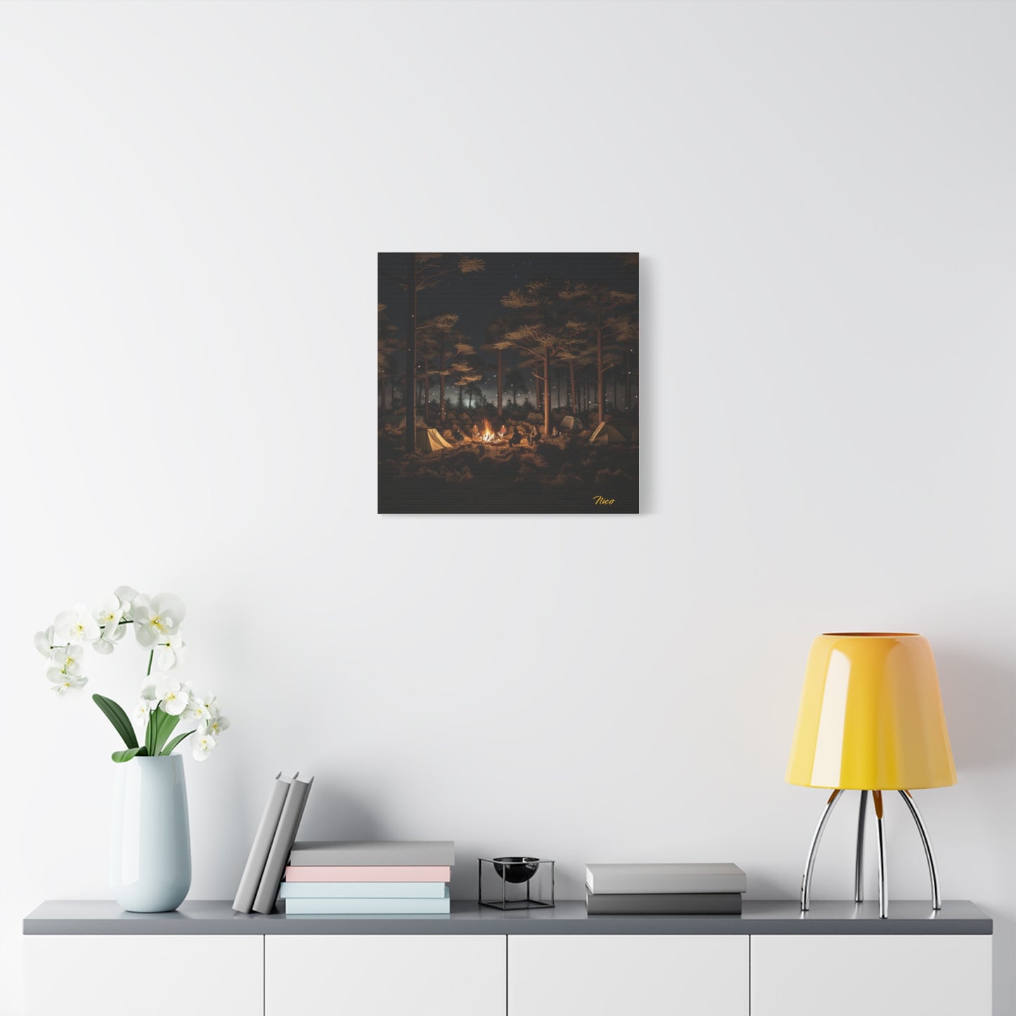 Under The Starry Skies Series Print #9 - Streched Matte Canvas Print, 1.25" Thick