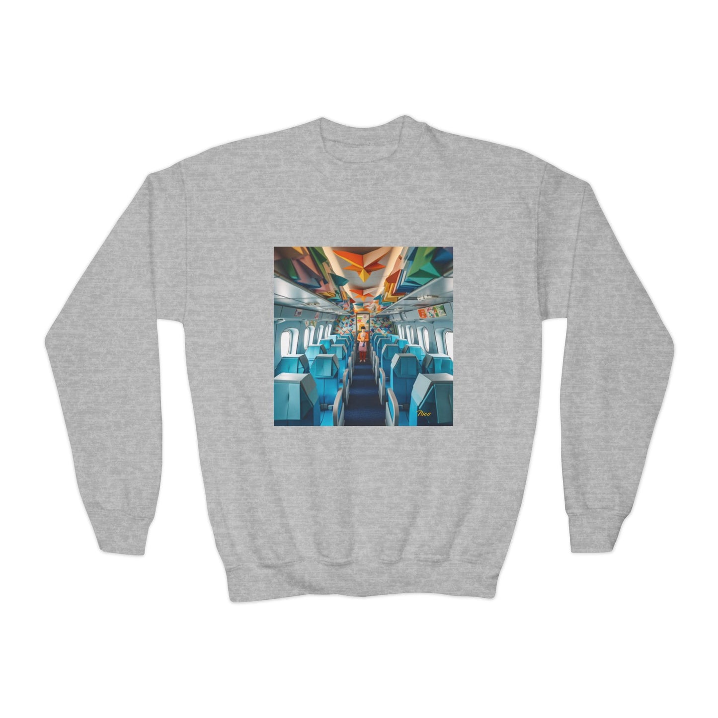 Frequent Flyer Miles Series Print #6 Youth Crewneck Sweatshirt