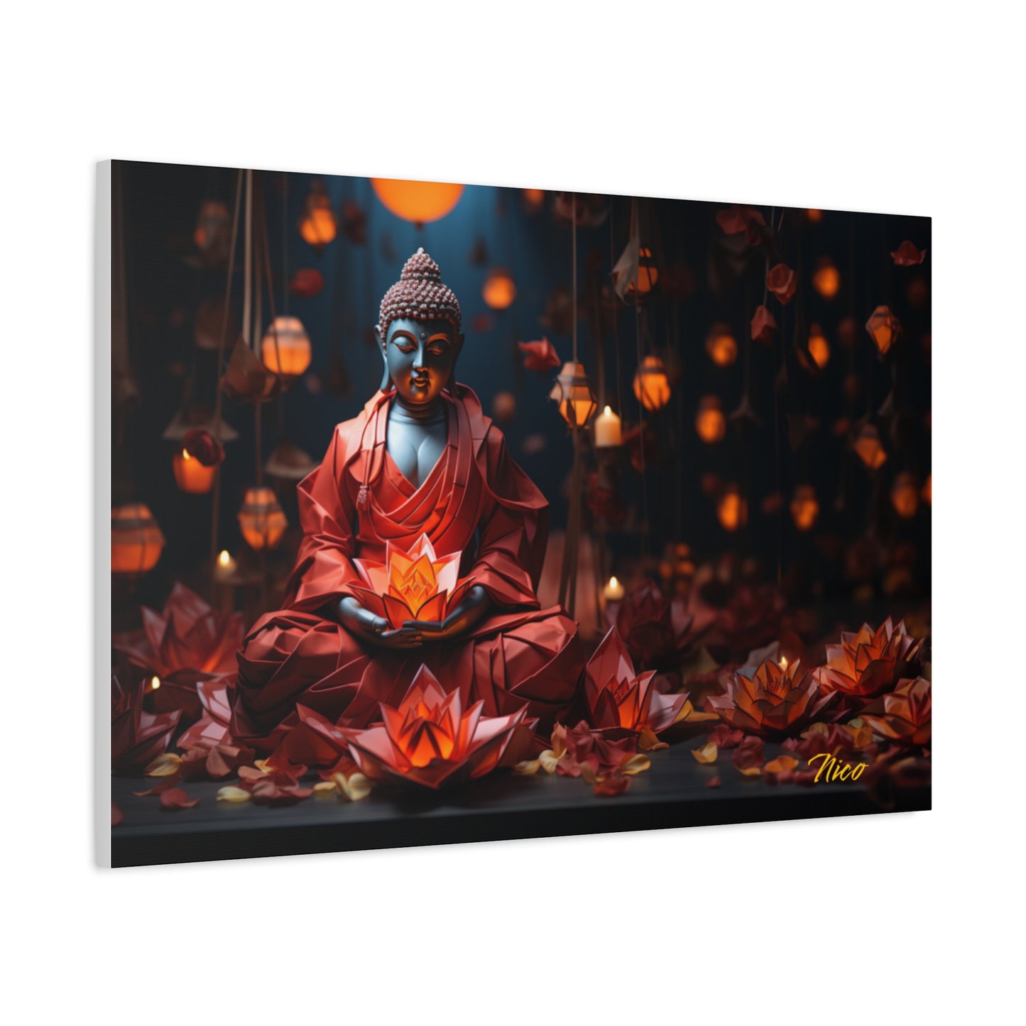 Ascending Buddha Series Print #2 - Streched Matte Canvas Print, 1.25" Thick