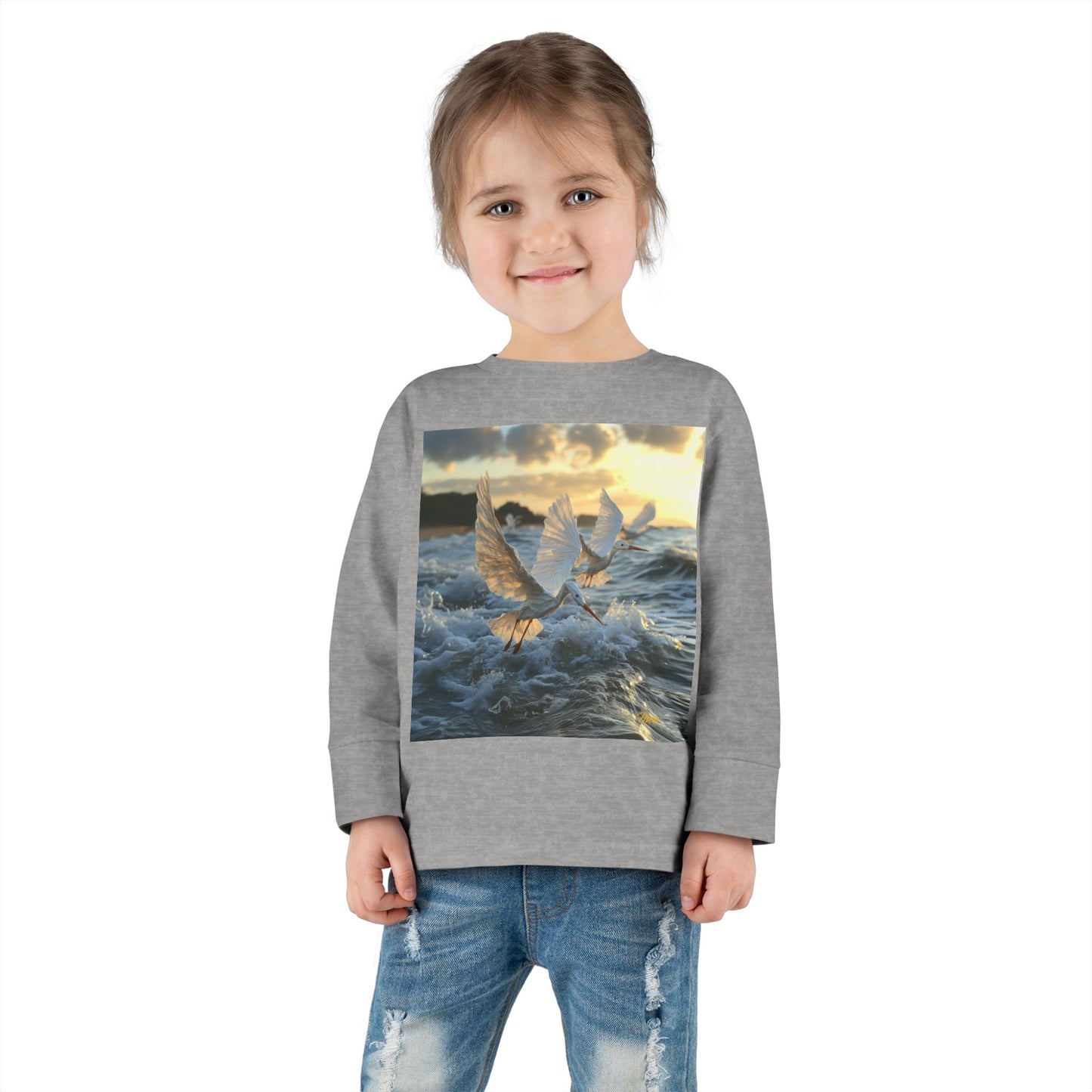 By The Seaside Series Print #10 Toddler Long Sleeve Tee