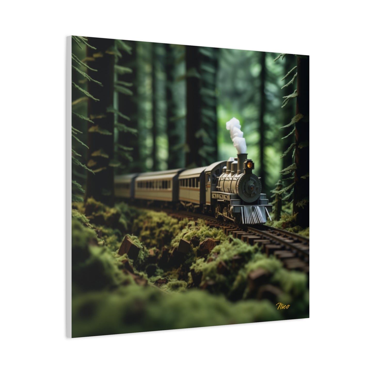 Streched Matte Canvas Print, 1.25" Thick - Featuring Print #7 of the Orient Express Series by origami artist Nico