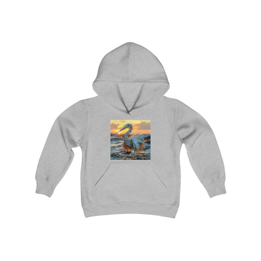 By The Seaside Series Print #1 Youth Heavy Blend Hooded Sweatshirt