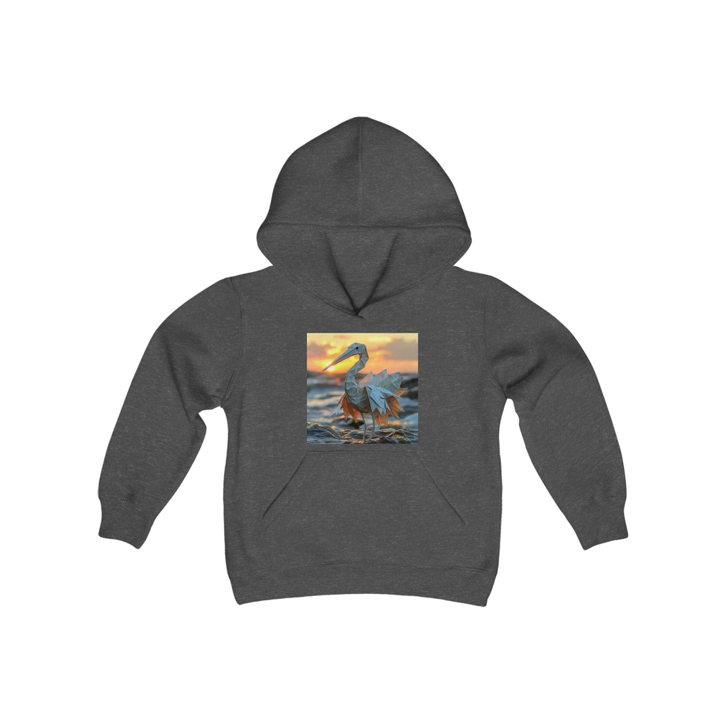 By The Seaside Series Print #1 Youth Heavy Blend Hooded Sweatshirt