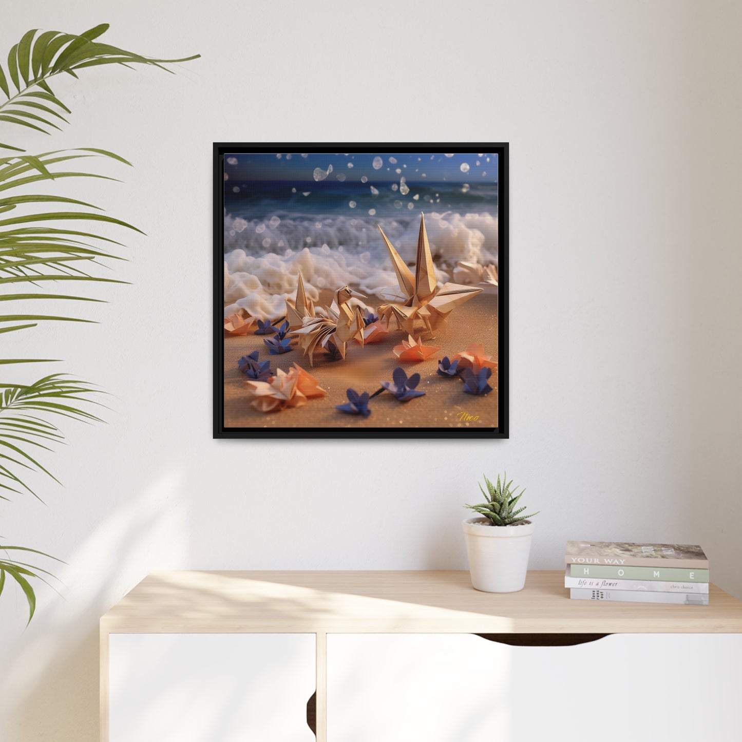 By The Seaside Series Print #10 - Black Framed Canvas Print