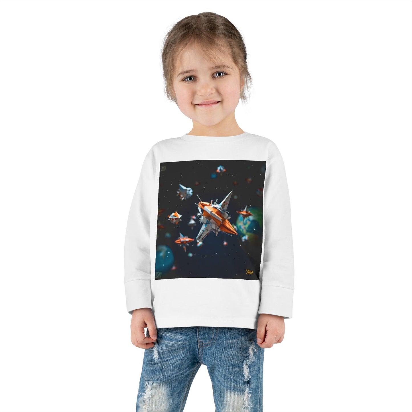 Elons' Dream Series Print #1 Toddler Long Sleeve Tee