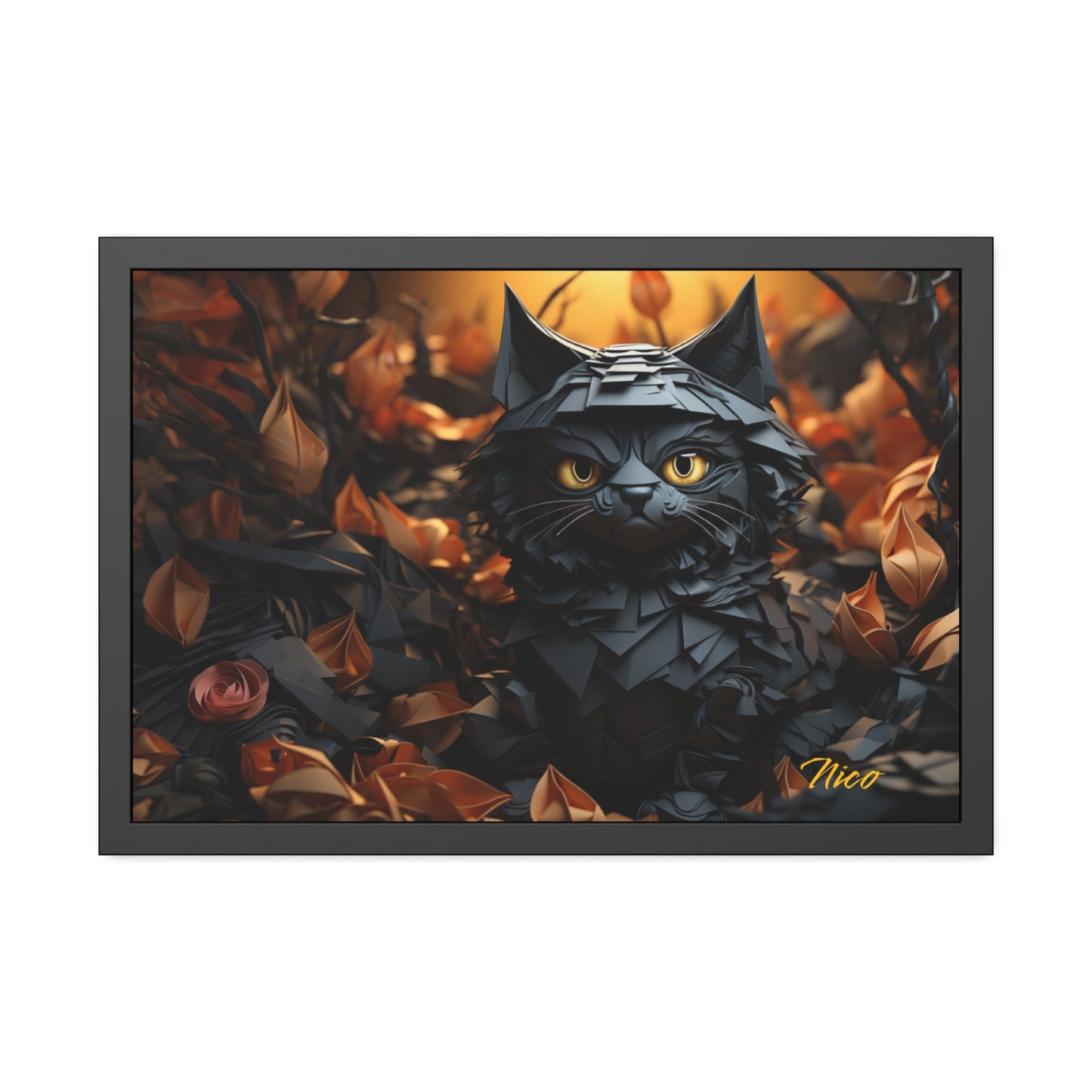 Halloween 2024 Series "The Kitty Of Evil!" Print #2 - Framed Fine Art Paper Print