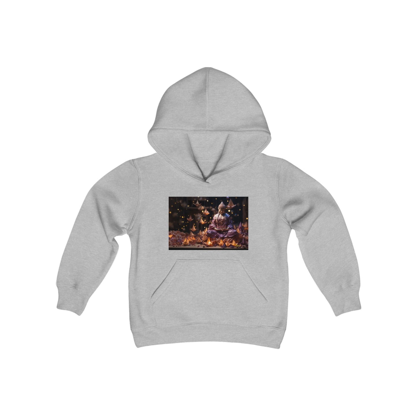 Ascending Buddah Series Print #6 Youth Heavy Blend Hooded Sweatshirt