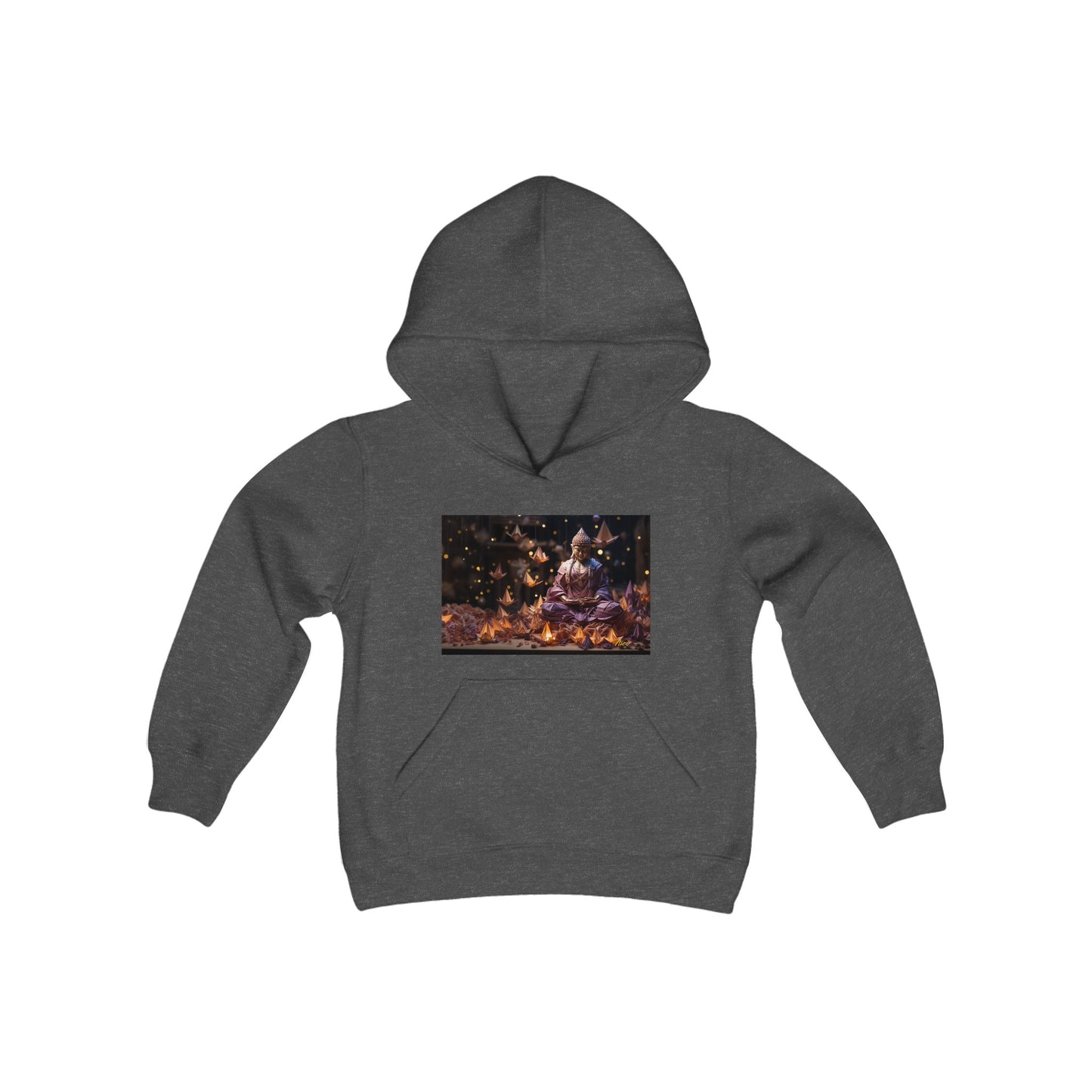 Ascending Buddah Series Print #6 Youth Heavy Blend Hooded Sweatshirt