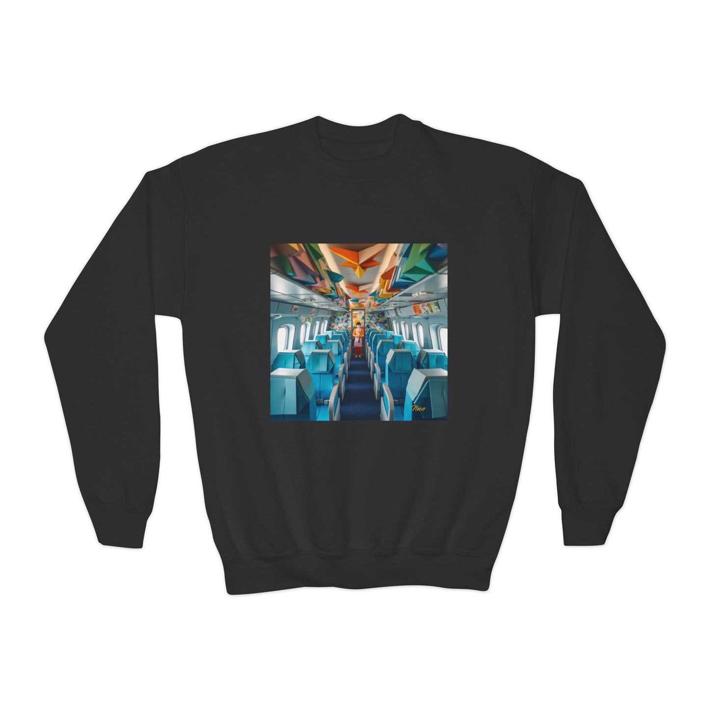 Frequent Flyer Miles Series Print #6 Youth Crewneck Sweatshirt