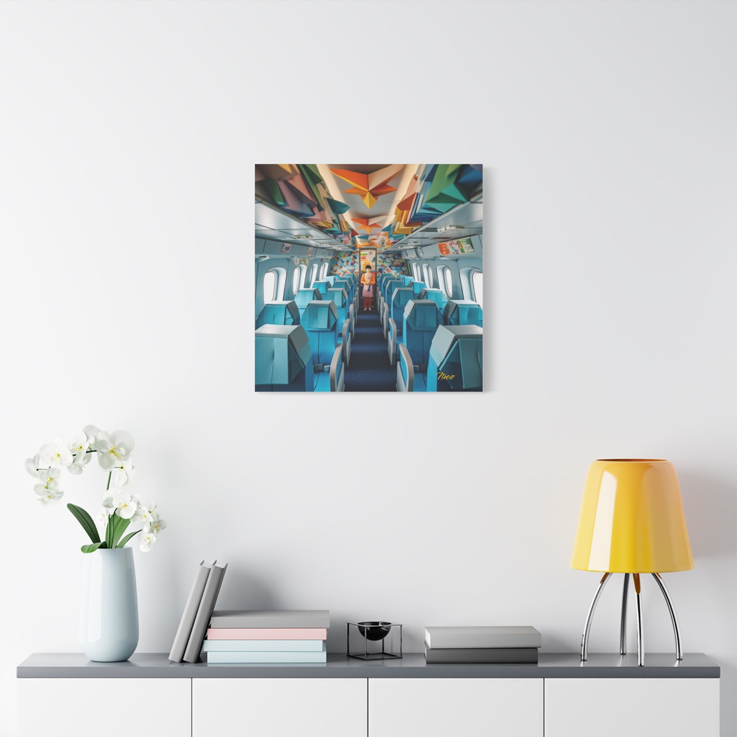 Frequent Flyer Miles Series Print #6 - Streched Matte Canvas Print, 1.25" Thick