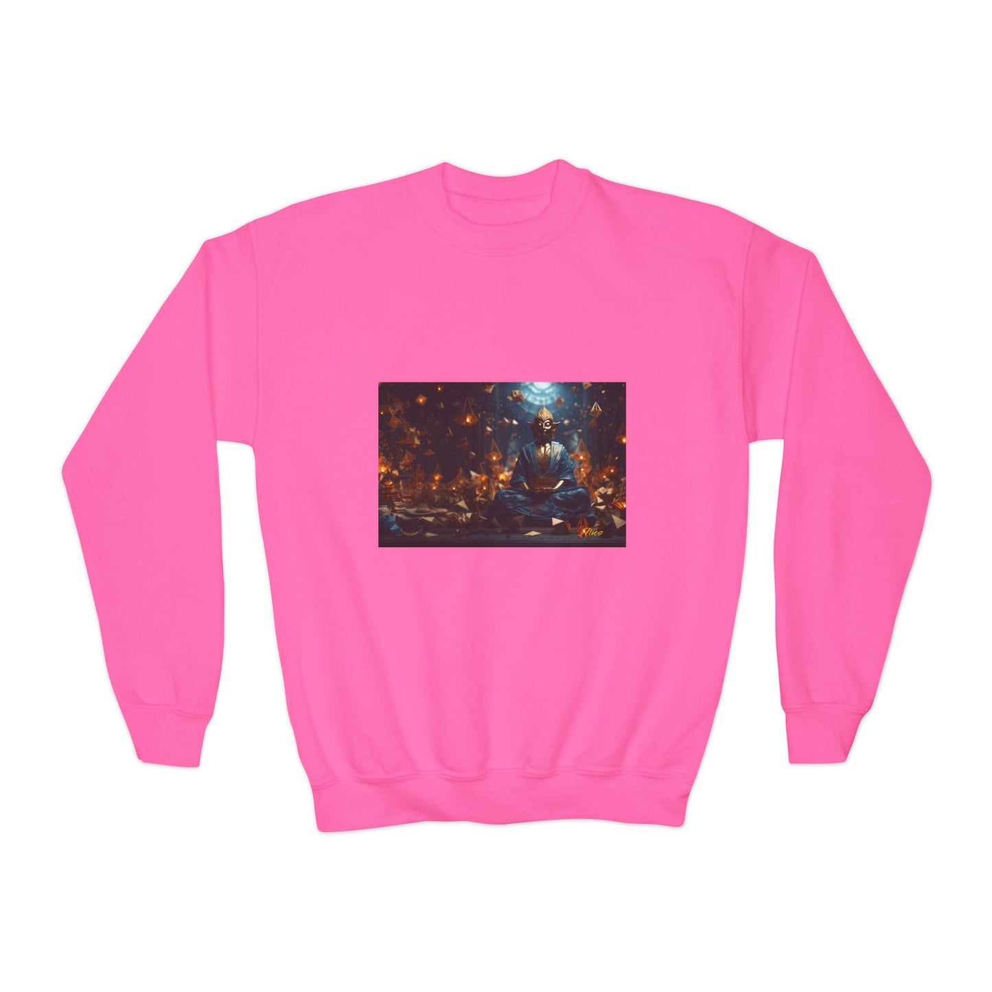 Ascending Buddah Series Print #1 Youth Crewneck Sweatshirt