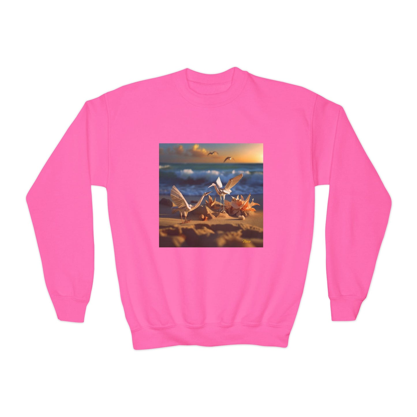 By The Seaside Series Print #3 Youth Crewneck Sweatshirt