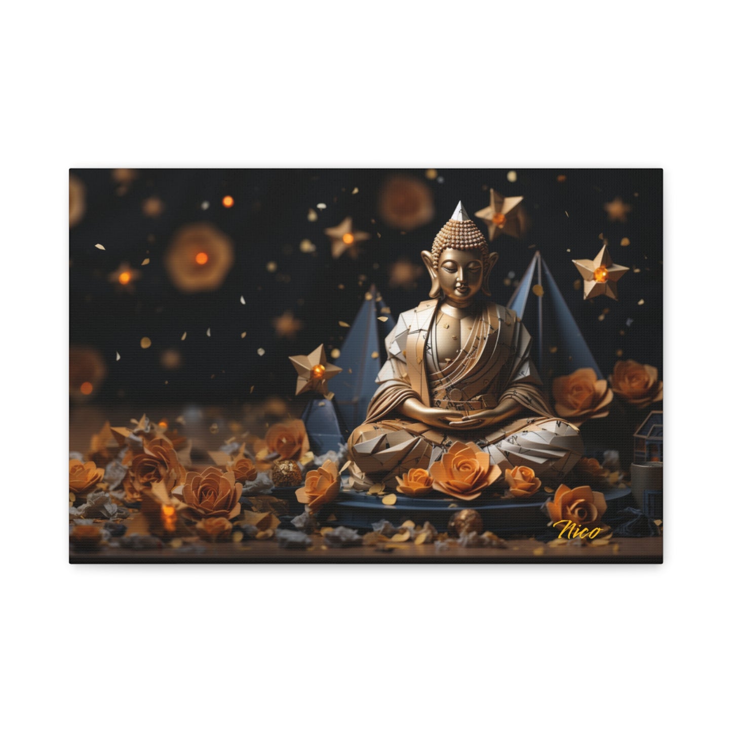 Ascending Buddha Series Print #5 - Streched Matte Canvas Print, 1.25" Thick