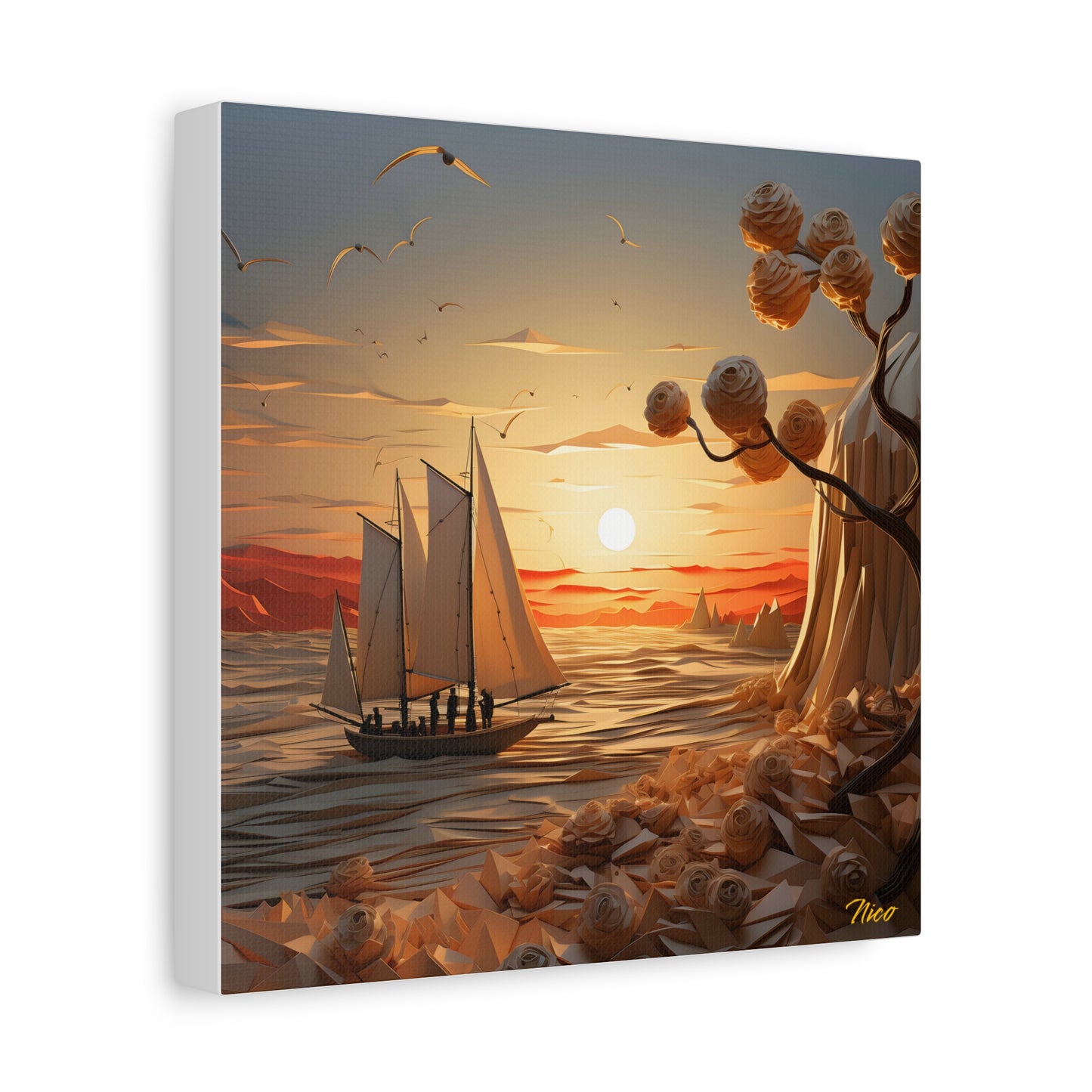 Into The Sunset Series Print #10 - Streched Matte Canvas Print, 1.25" Thick