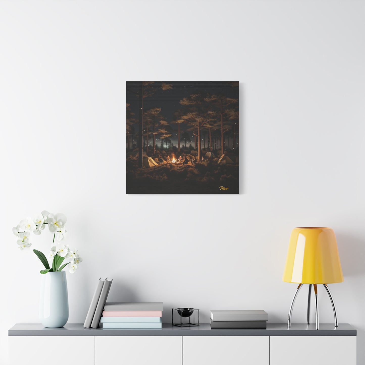 Under The Starry Skies Series Print #9 - Streched Matte Canvas Print, 1.25" Thick