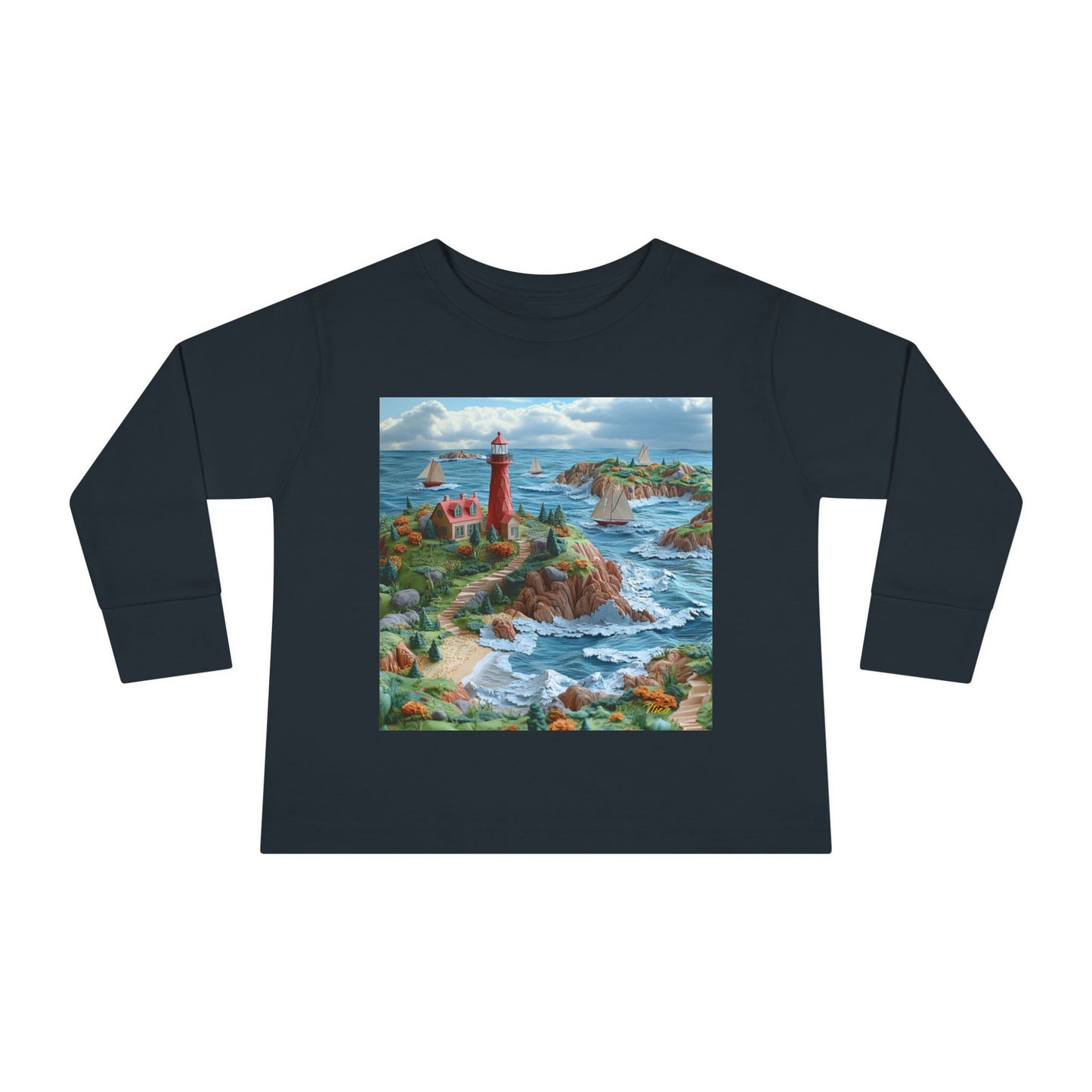 By The Seaside Series Print #6 Toddler Long Sleeve Tee