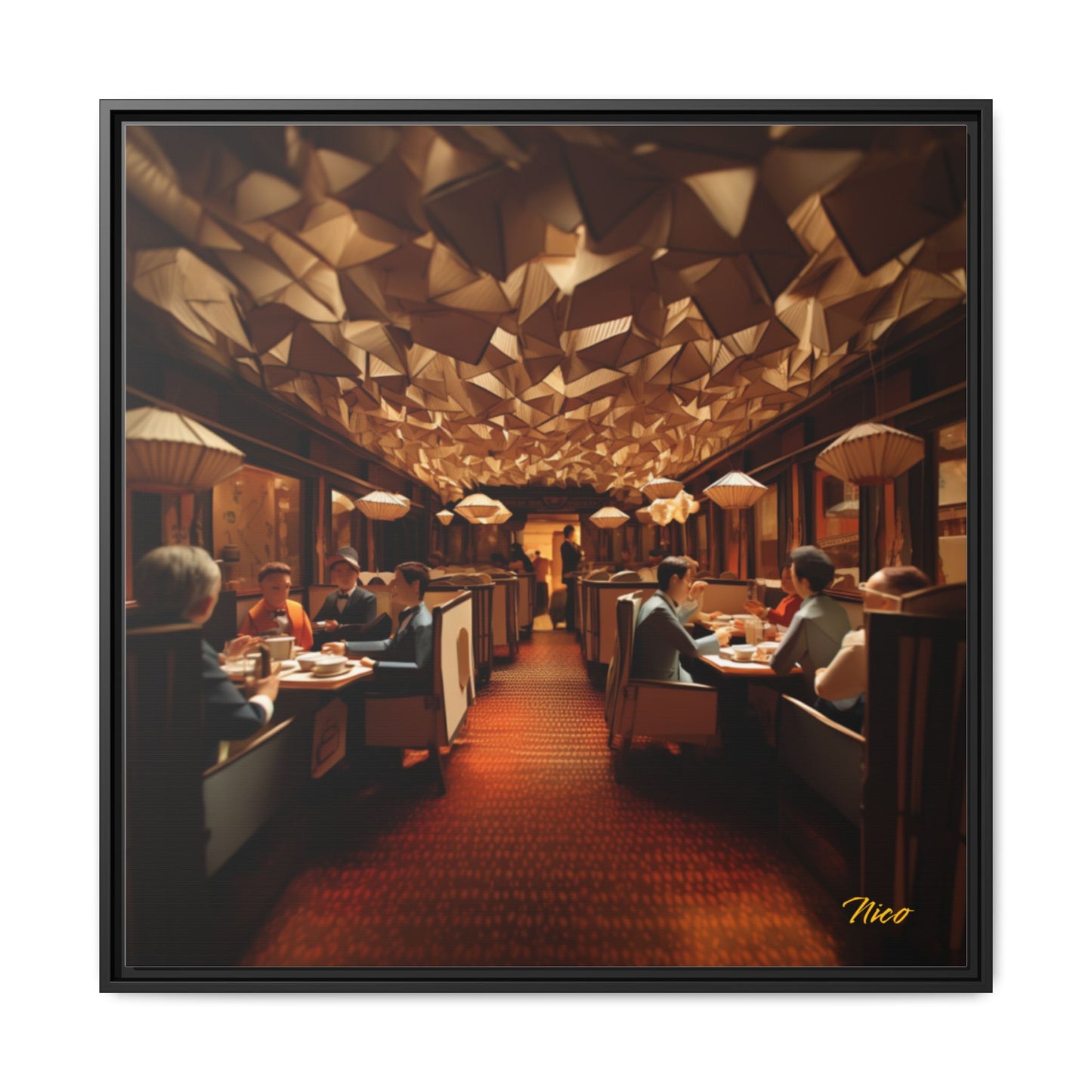 Orient Express Series Print #2 - Black Framed Canvas Print