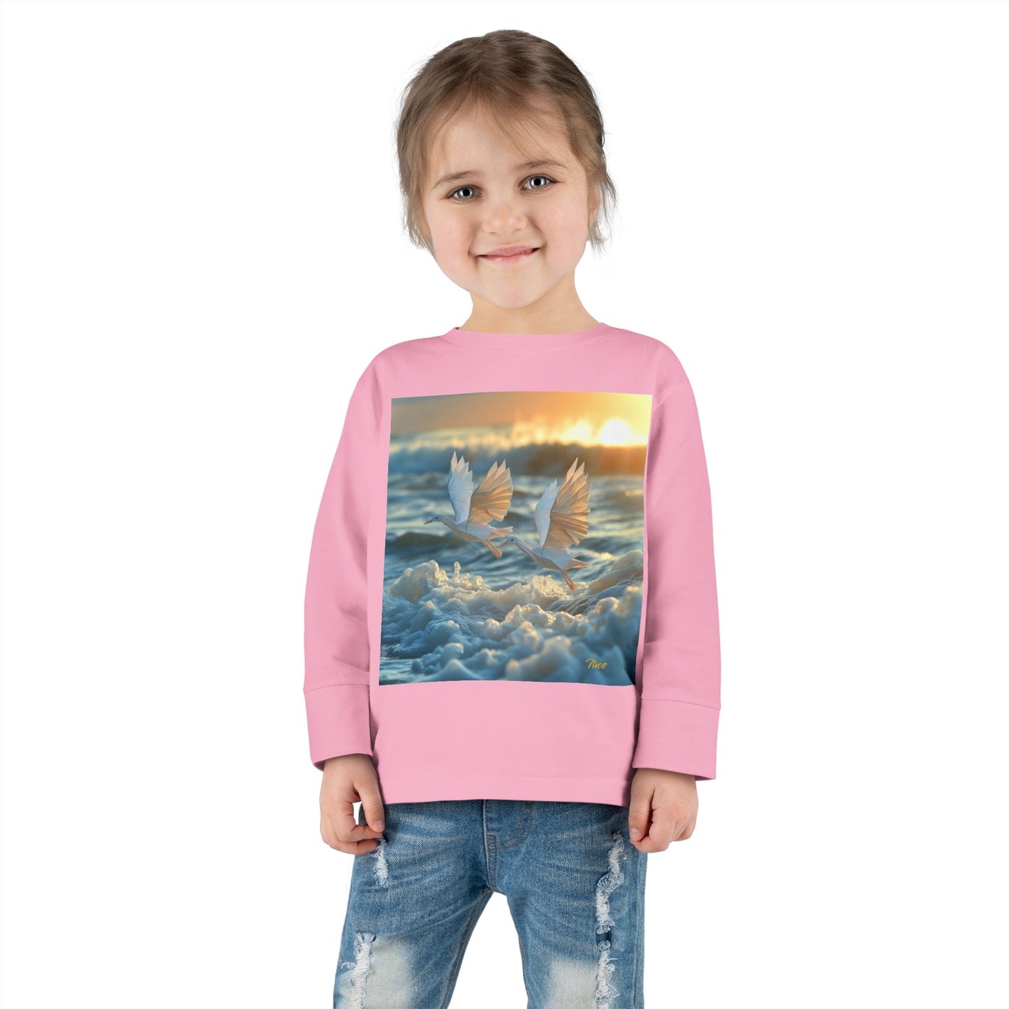 By The Seaside Series Print #5 Toddler Long Sleeve Tee