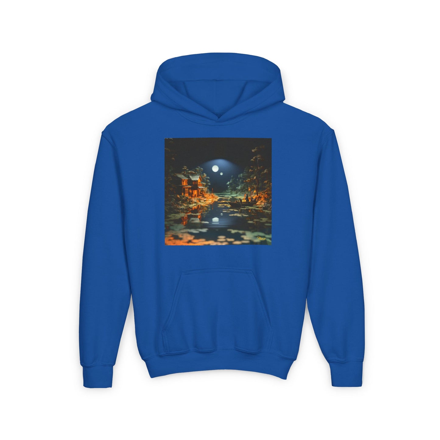 Born On A Bayou Series Print #3 Youth Heavy Blend Hooded Sweatshirt