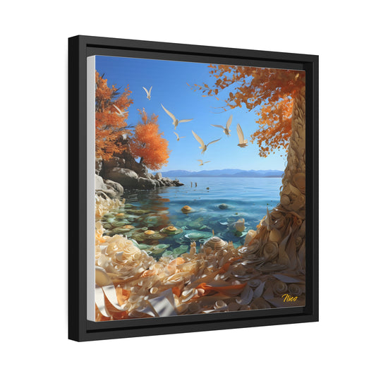 Mountain Lake Series Print #9 - Black Framed Canvas Print