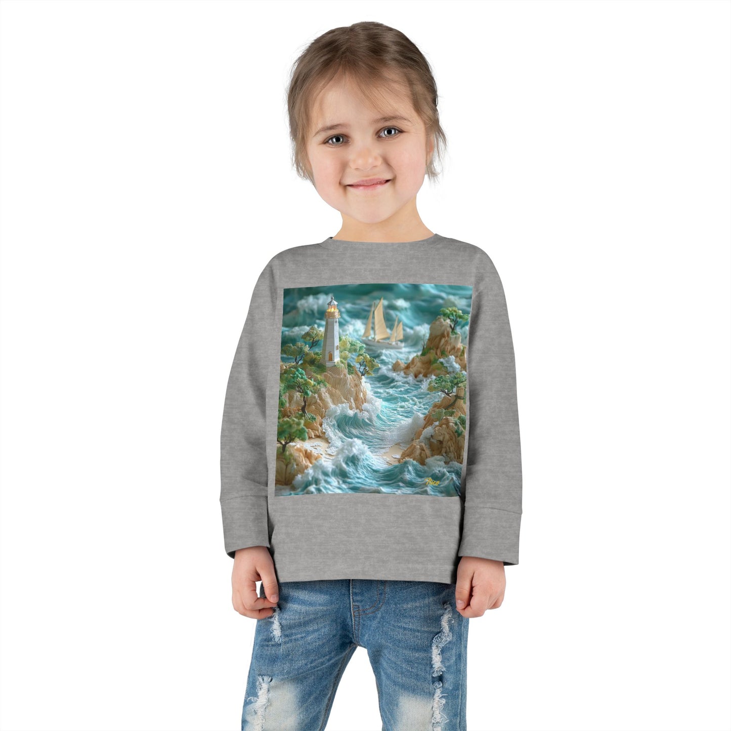 By The Seaside Series Print #9 Toddler Long Sleeve Tee