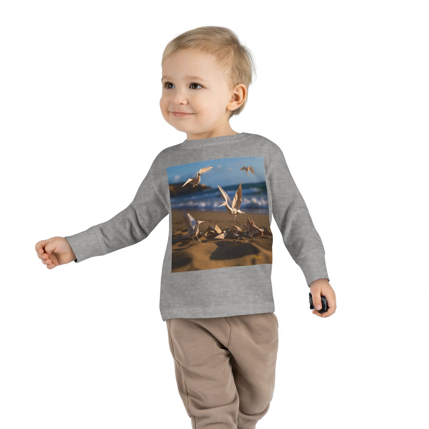 By The Seaside Series Print #7 Toddler Long Sleeve Tee