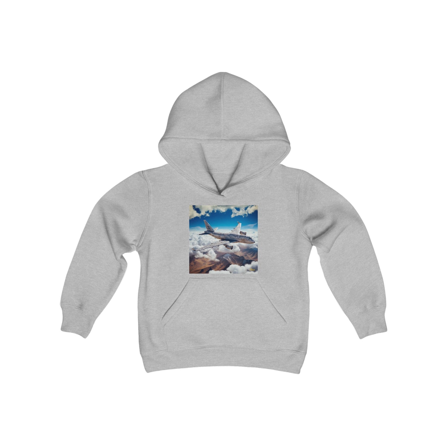 Frequent Flyer Miles Series Print #9 Youth Heavy Blend Hooded Sweatshirt