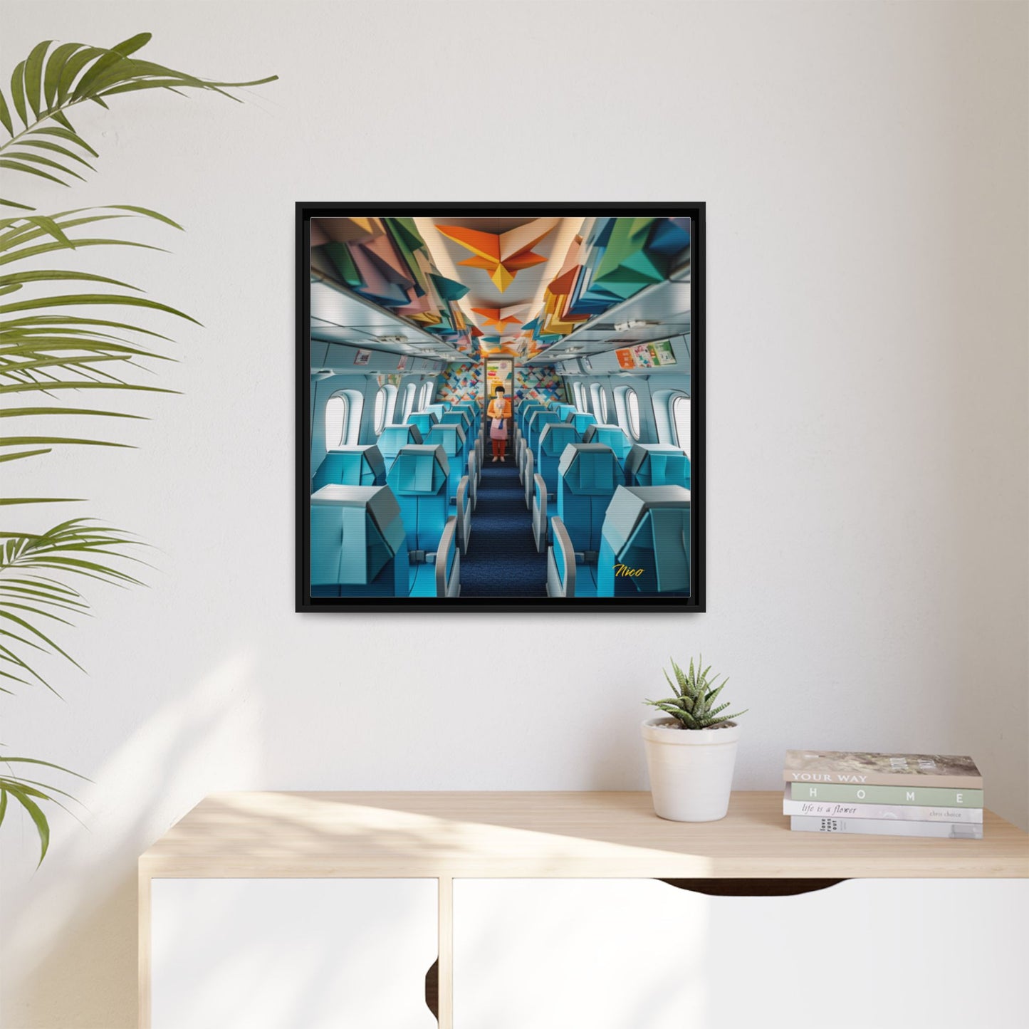 Frequent Flyer Miles Series Print #6 - Black Framed Canvas Print