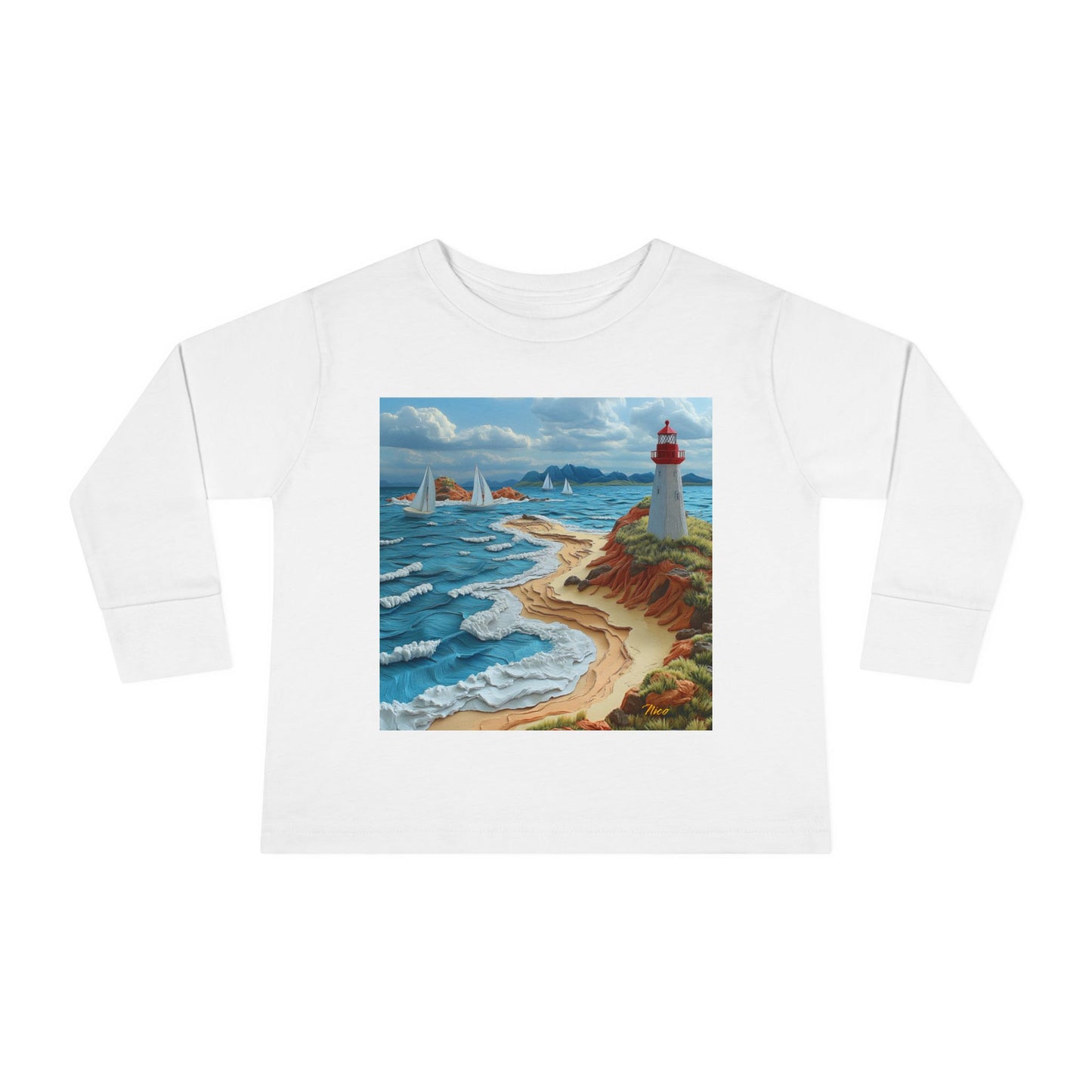 By The Seaside Series Print #4 Toddler Long Sleeve Tee