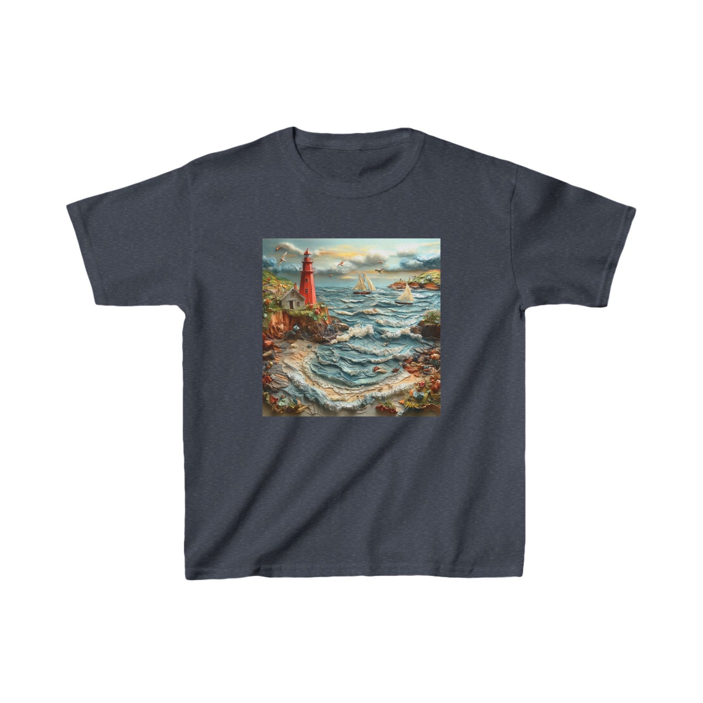 By The Seaside Series Print #2 Kids Heavy Cotton™ Tee