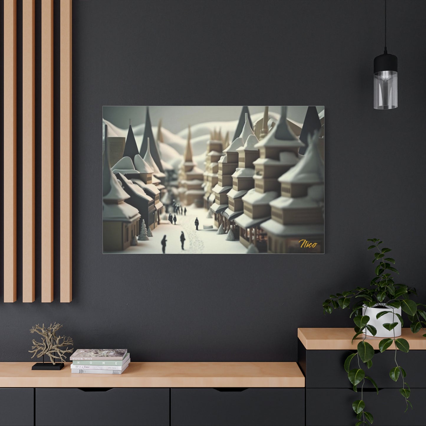 Asian Snow Series Print #1 - Streched Matte Extended Canvas Print, 1.25" Thick