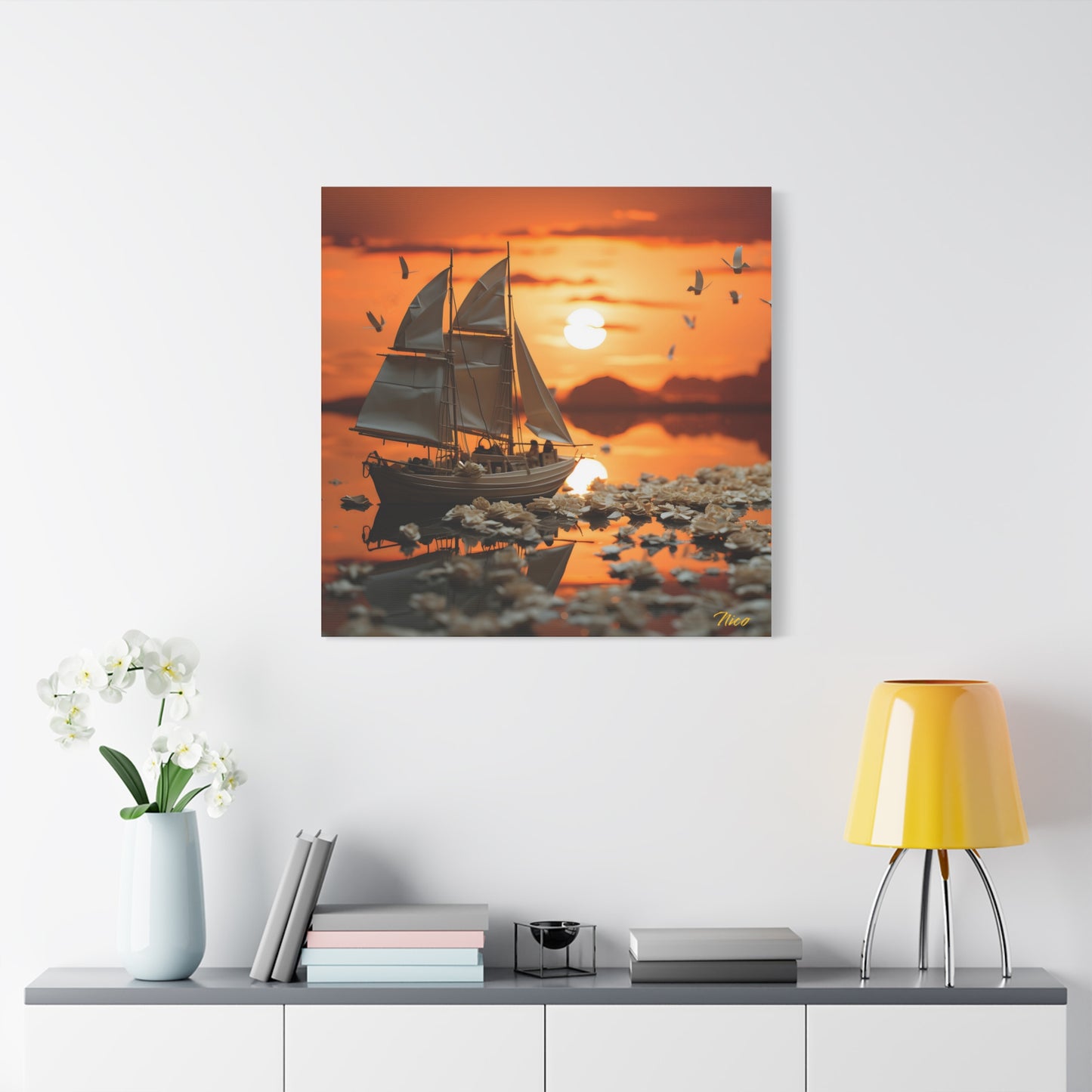 Into The Sunset Series Print #9 - Streched Matte Canvas Print, 1.25" Thick