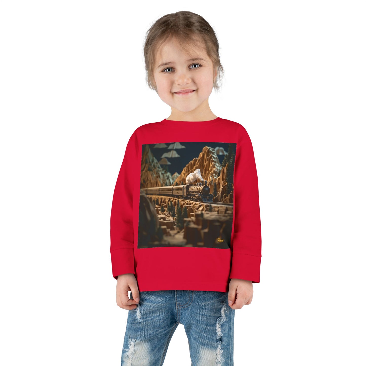 Orient Express Series Print #9 Toddler Long Sleeve Tee