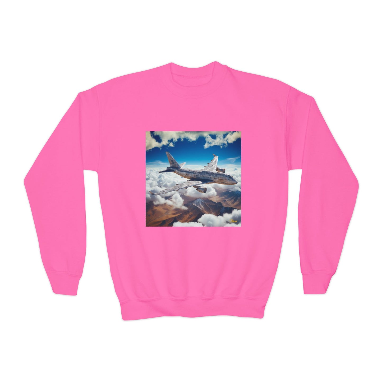 Frequent Flyer Miles Series Print #9 Youth Crewneck Sweatshirt