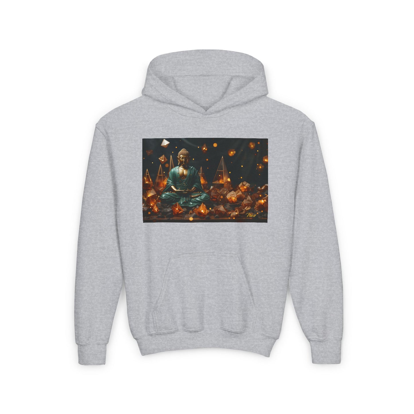 Ascending Buddah Series Print #4 Youth Heavy Blend Hooded Sweatshirt