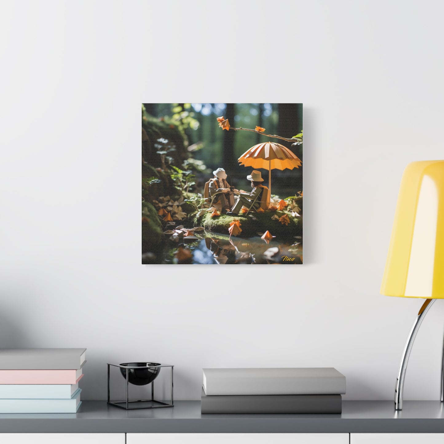 Relaxing By The Brook Series Print #2 - Streched Matte Canvas Print, 1.25" Thick