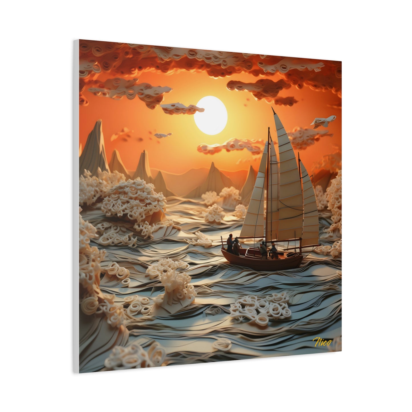 Into The Sunset Series Print #8 - Streched Matte Canvas Print, 1.25" Thick