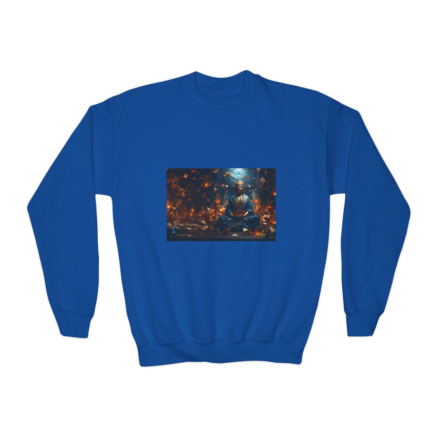 Ascending Buddah Series Print #1 Youth Crewneck Sweatshirt