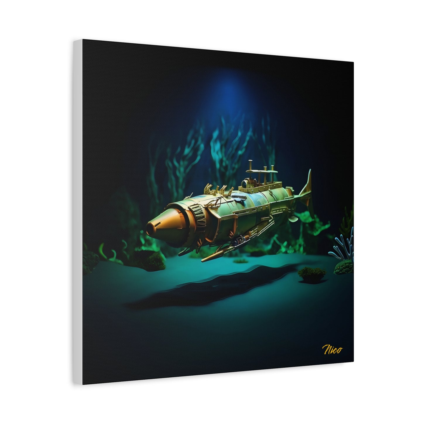 20,000 Leagues Under The Sea Series Print #6 - Streched Matte Canvas Print, 1.25" Thick