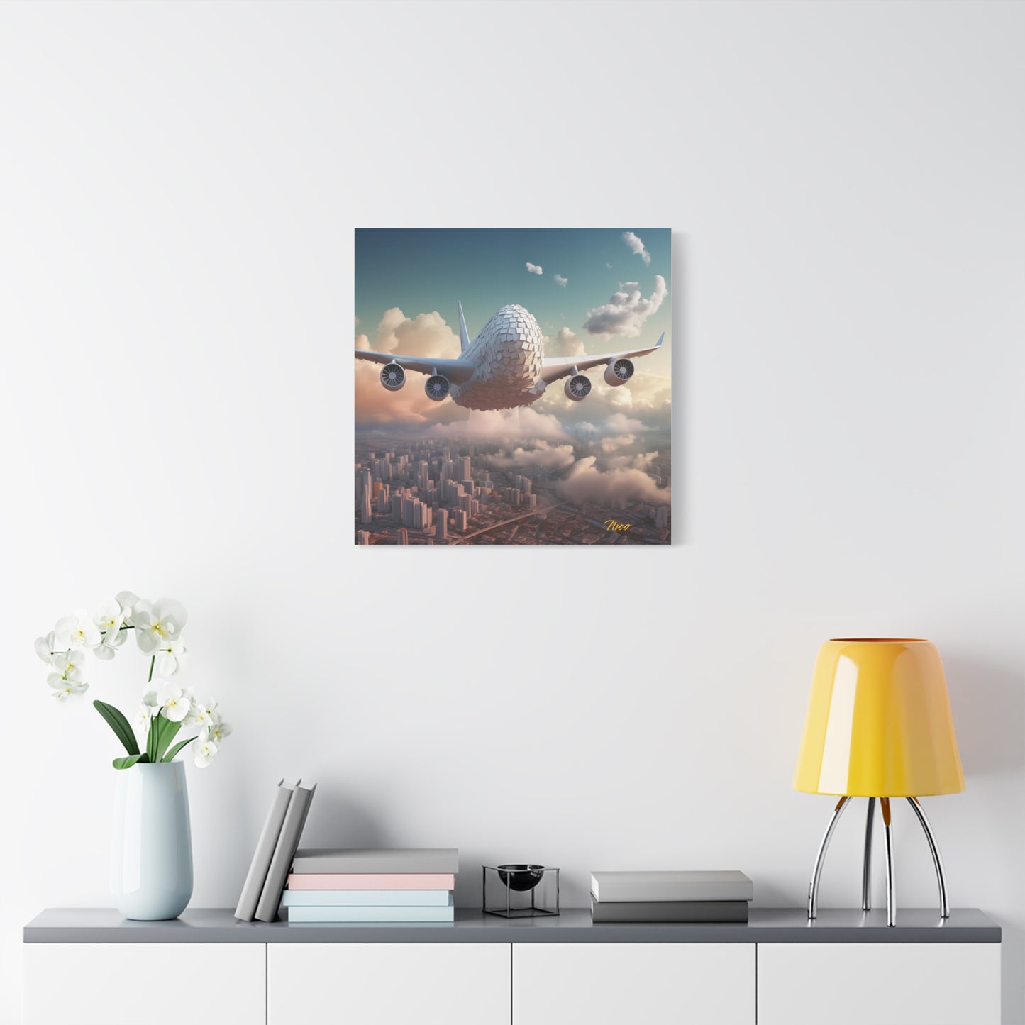 Frequent Flyer Miles Series Print #1 - Streched Matte Canvas Print, 1.25" Thick